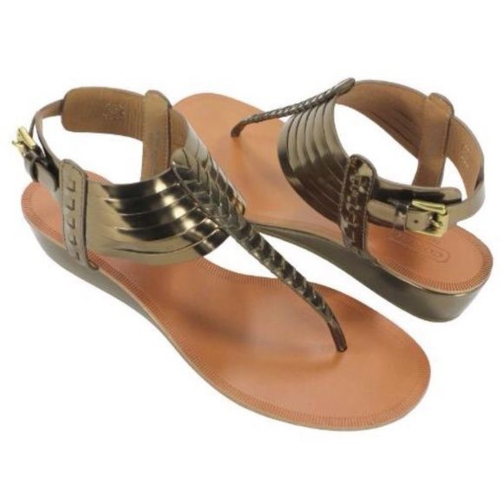 Coach India Mirror Metallic Sandal size 9